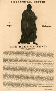 Schizzo biografico di Sua Altezza Reale il Duca di Kent, padre dell