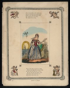 Uccello che consegna una lettera d