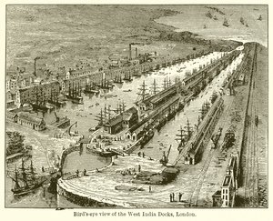Veduta Aerea dei West India Docks, Londra