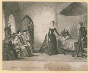 La conferenza del vescovo Gardiner con Jane nella Torre di Beauchamp da English School