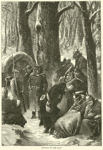 Bivacco nella neve, novembre 1870 da English School