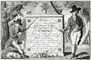 Blake, Fabbricante di Armi e Spade, etichetta della cassa delle armi da English School