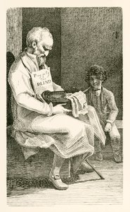 Uomo cieco che non ha mai assaggiato il gin in vita sua da English School