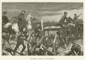 La marcia di Blücher verso Waterloo da English School