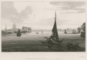 Barche sul fiume Tamigi a Battersea da English School