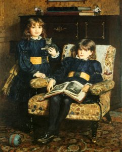 Ex libris che raffigura bambini che leggono
