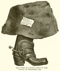 Stivale indossato dal Capitano Lench nella battaglia di Worcester, 1651