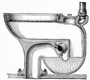Water closet Bostels No. 7 Exclesior Wash-Out, 1870 da English School