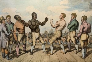 Match di boxe tra Cribb (1781-1848) e Molineaux (m.1818) a Thistleton Gap, Rutland, 1811