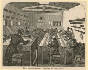 Aula scolastica dei ragazzi alla prigione di Tothill Fields da English School