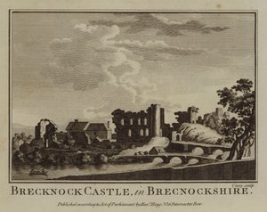 Castello di Brecknock, nel Brecknockshire (incisione)