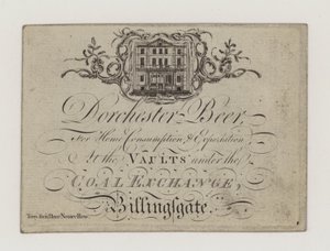 Birraio, Dorchester Beer, biglietto da visita da English School