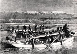 Attraversamento del fiume Kabul a Jellalabad