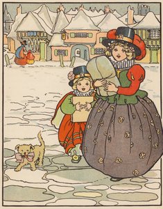 Portare a casa i regali di Natale (litografia a colori) da English School