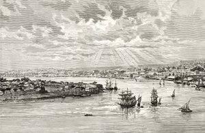 Porto di Brisbane, Australia, c.1880, da 