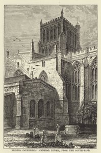 Cattedrale di Bristol, torre centrale, da sud-est da English School
