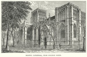 Cattedrale di Bristol, dal College Green (incisione)