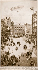 Dirigibile britannico sopra Leicester Square, 22 settembre 1914, 1914-19