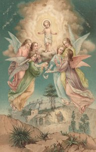 Cartolina di Natale britannica da English School