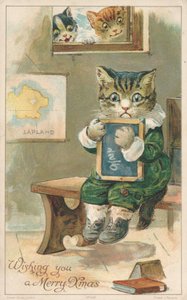 Cartolina di Natale britannica da English School