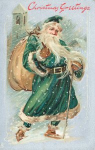 Cartolina di Natale britannica da English School