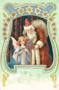 Cartolina di Natale britannica da English School