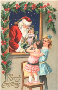 Cartolina di Natale britannica da English School