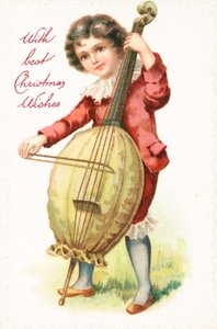Cartolina di Natale britannica da English School