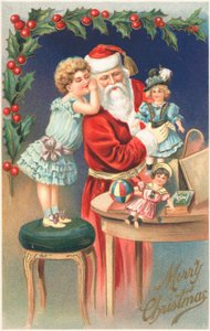 Cartolina di Natale britannica da English School