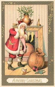 Cartolina di Natale britannica da English School