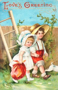 Cartolina di San Valentino britannica da English School