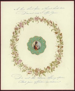 Cartolina di San Valentino britannica con immagine di una donna