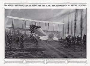 Aereo britannico che sfugge a una pattuglia tedesca, Prima Guerra Mondiale, Belgio da English School