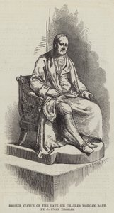 Statua in bronzo del defunto Sir Charles Morgan, baronetto di J Evan Thomas da English School