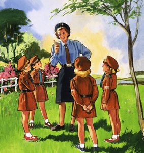 Gufo marrone e il suo gruppo di Brownie da English School