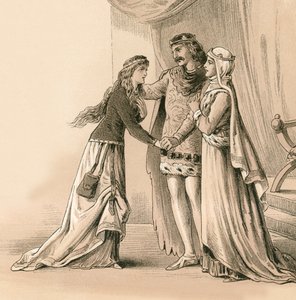 La moglie e la figlia di Bruce restituite a lui dopo Bannockburn da English School