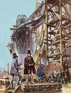 Brunel segue i progressi della costruzione del Great Eastern