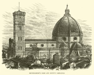 La cupola di Brunelleschi e il campanile di Giotto da English School