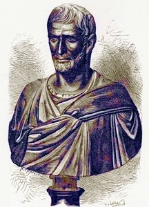 Bruto, busto nel Campidoglio, illustrazione da History of Rome di Victor Duruy, pubblicato nel 1884 da English School