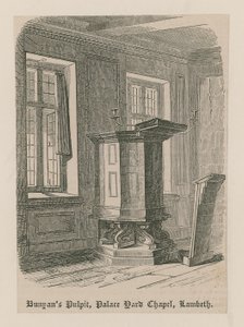 Il pulpito di Bunyan, Cappella di Palace Yard, Lambeth da English School