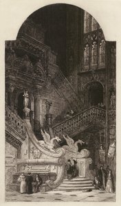 Cattedrale di Burgos, inciso da C O Murray, dopo David Roberts