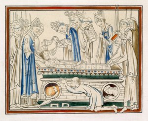 Sepoltura di Edoardo il Confessore, illustrazione da un facsimile di La Vita di San Edoardo il Confessore da English School