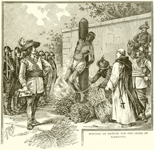 Rogo degli indigeni per il crimine di sacrilegio