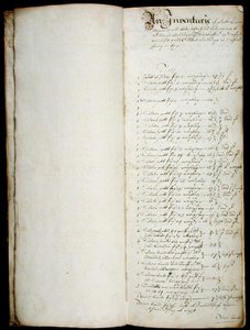 Libro lungo del tesoriere, iniziato nel 1655 da English School