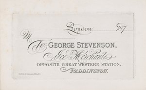 Biglietto da visita per George Stevenson da English School