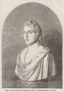 Busto di Lord Byron, di Bartolini (incisione) da English School
