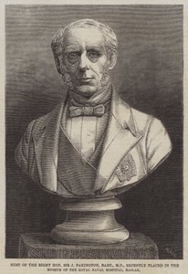 Busto del Diritto Onorevole Sir J Pakington, Barone, MP, recentemente collocato nel Museo dell
