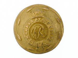 Bottone, Corpo di Stato Maggiore di Madras, 1861-1876 da English School