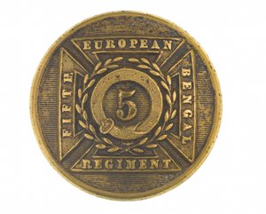 Bottone, ufficiale, 5º Reggimento Europeo del Bengala, 1858-1860 da English School