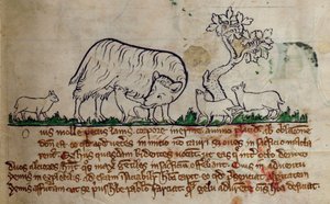 CCA-LitMs/D/10 fol. 8r Pecora, dal Bestiario